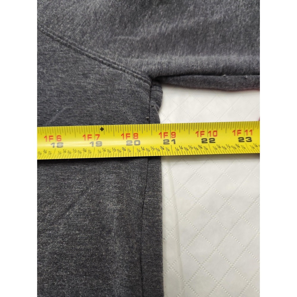 Athleta Sweatshirt Tunic Womens M Gray Raglan Long Sleeve Thumbholes Fleece - Picture 6 of 14